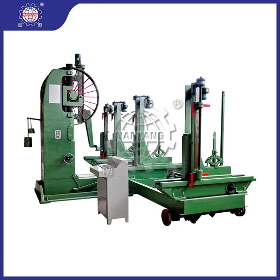 Nanyang Mj3215b 60-Inch Bandsaw Sawmill China Manufacturers Wood Cutting Vertical Band Saw with Mj329/4D 60-Inch Automatic Log Carriage
