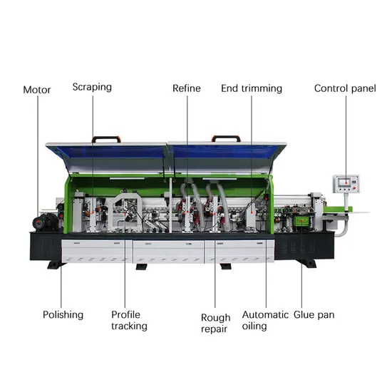 China Automatic Edge Banding Machine Pre-Milling Corner Rounding Edge Bander Machine for Furniture
