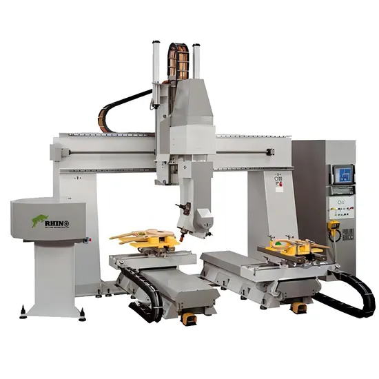 Syntec CE Certificate Double Twined Table Moving Two Tables Best 4 Axis 5 Axis Atc CNC Router Milling Engraving Machine for Mould 3D Figurine Sculptures