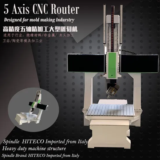 CNC Milling 5 Axis 1218 Wood Alumnium Engraving Cutting Machine CNC Router for acrylic MDF Hard Wood Metal Milling Carving 3D Stereoscopic Working Machine