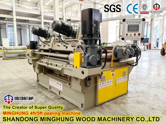 Spindless 4feet/5feet Wood Veneer Peeling Making Machine Lathe with Rotary Veneer Clipper