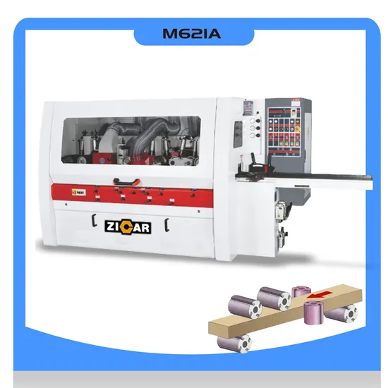 ZICAR high speed timber four sided wood planer 6 spindle wood moulding machine 4 head four side planer machine