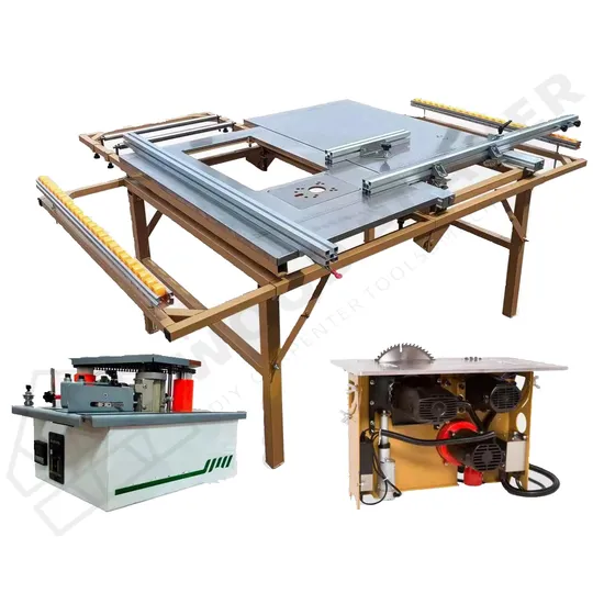 F800 Woodworking Bench with Electric Panel Saw and Mini Edge Banding Woodworking Machine