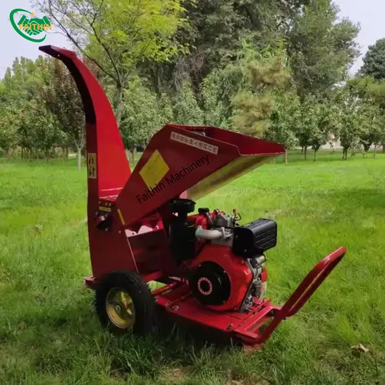 Gasoline Diesel Optional Wood Chipper Tractor Forestry Machinery Wood Log Chipper