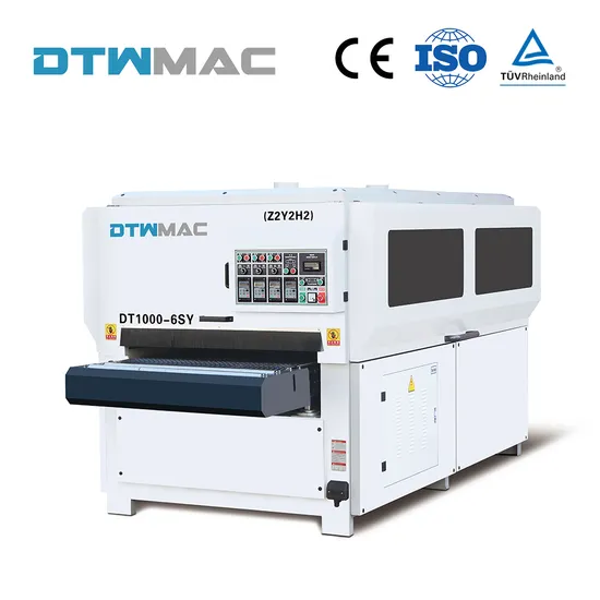 DTWMAC Drum Sander Wood Sanding Machine with Two-Sides Sandpaper DT1000-6SY for Door