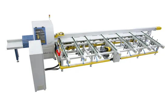 Automatic Timber Cross Cut Saw Machine with Feeding System