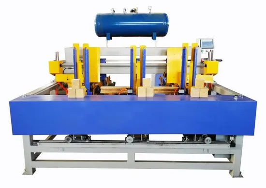 Automatic Block Feeder Wood Pallet Leg Coil Nail Making Machine