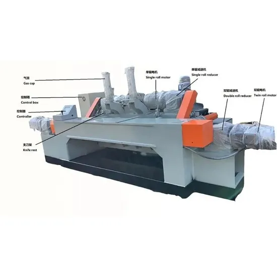 4FT Rotary Cutting Machine Log Debarker Veneer Making Machine Veneer Peeling Line