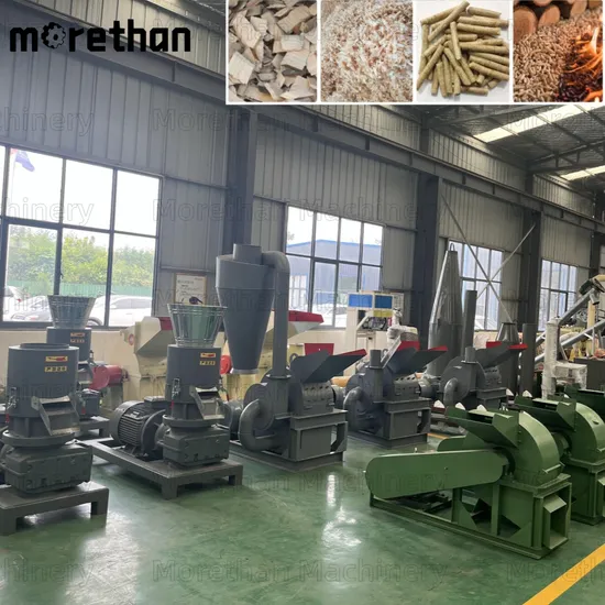 Flat Die Wood Pellet Machine 6mm/8mm/10mm/12mm Pelletizer for Sawdust Wheat Straw Biomass Pellet Mill Line