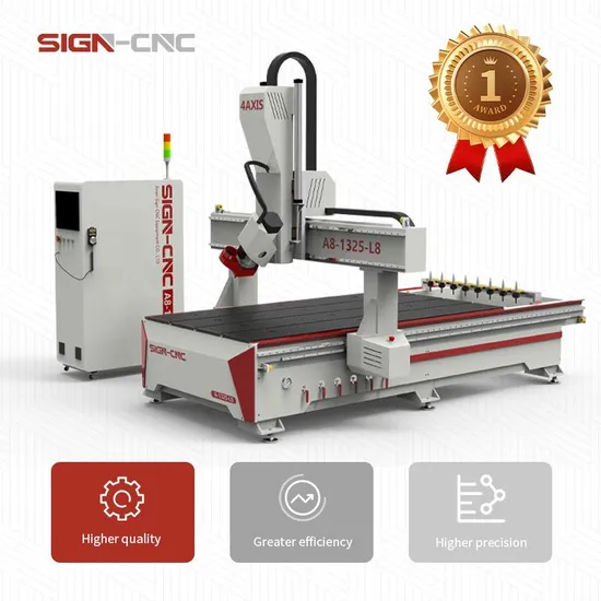 China Top Quality 1325 CNC Router 4X8 4axis Wood CNC Milling Carving Machine CNC Router Prices