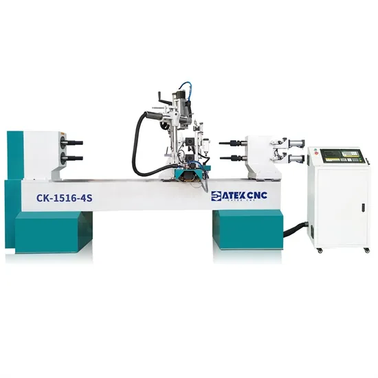 China Standard New Arrivals Ck-1530-4s Engraving 3D Wood Materials Automatic Table Legs CNC Wood Lathe Machine