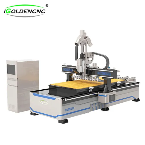 Auto Linear Tool Change Woodworking Nesting CNC Router High Speed Carving 1325 Atc Wood Engraving Machine