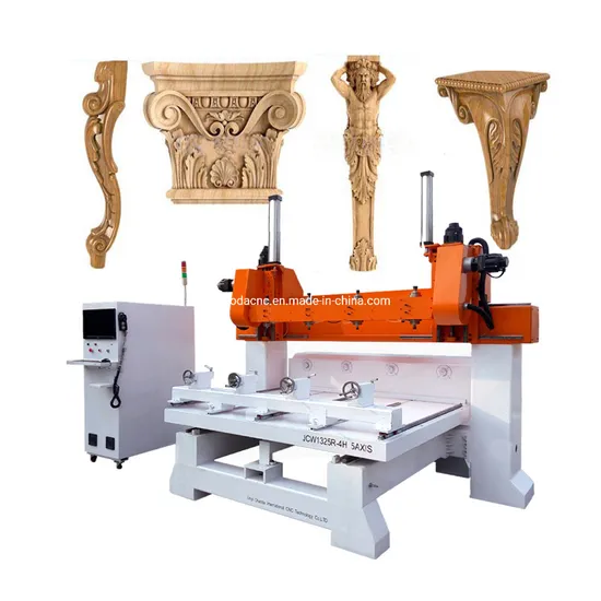 5 Axis Multi Head CNC Router Engraving Machine for Wooden European Style Classic Luxury Antique Furniture Leg Chair Sofa Making