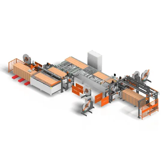 Saifan Sf208 Wooden Nailless Plywood Box Automatic 4 Sides Steel Buckle Making Machine