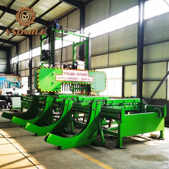 Heavy Duty Horizontal Sawmill Strong Cutting Efficient Woodworking Machine