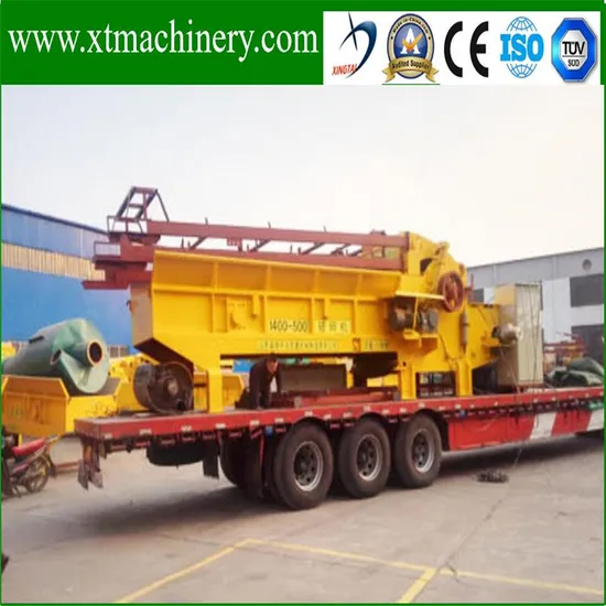 6PCS Cutting Blades, 250kw Big Power Large Capacity Wood Biomass Log Mulcher