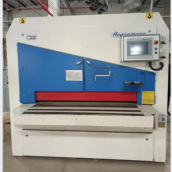 Second Hand Particle Board Plywood Sanding Line Double Side Sander Heesemann (Germany) Keyboard-Type Sanding Machine