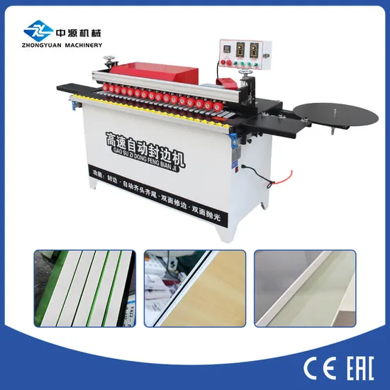 Small Factory Cabinet Manufacturer Double High Speed Edge Trimming and Banding Machine