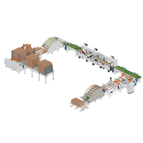 Wood Pallet Machine Lumber Cutting Stacking Production Line