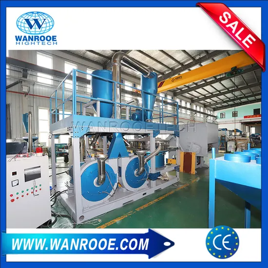 High Capacity Double Disc Waste PP PE PS LDPE Plastic Pulverizer/Miller/Grinder Machine