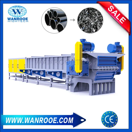 Pngs Series Large Diameter HDPE PP PVC Plastic Pipe Shredder Machine