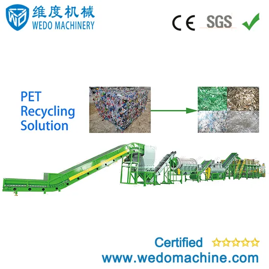Automatic PP PE Drum Pet Bottlewaste Plastic LDPE Film Woven-Bag Raffia Jumbo Bag Scrap Cleaning Crushing Washing Plastic Recycling Machine