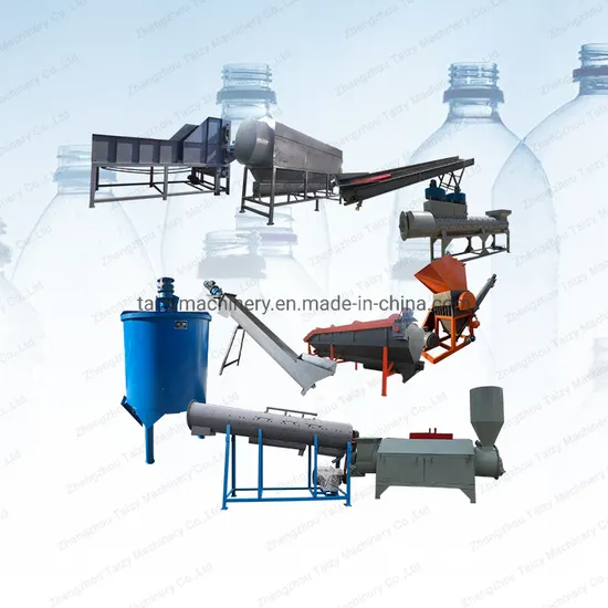 Waste Plastic Metal Detector Crushing Washing Drying Plastic Recycling Line Pet Bottles Washing Line