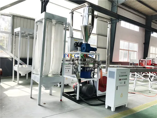 500 Model Plastic Rigid UPVC/CPVC/Fiberglass Crushed Flakes Milling Powder Pulverizing Machine with Dust Collector
