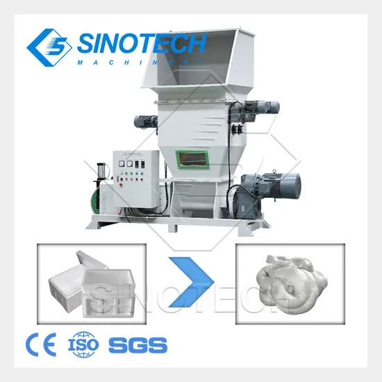 XPS Hot Waste EPS Foam Styrofoam EPP PUR EPS XPS EVA Densifying EPE Melting Machine with Pre-Crusher