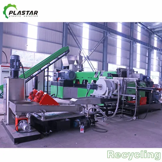 Single Screw PP PE PVC Plastic Extruder Granules Machine