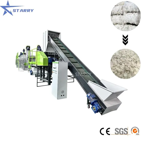 Plastic Waste Recycling Machine for PE PP Film Woven Bags