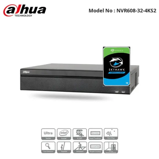 Dahua 4/8/16/32/64CH 2u 8hdds Ultra Series Hdcvi DVR NVR IP CCTV Security Network Video Recorder NVR608h-64-Xi