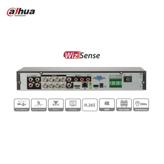 Xvr 4CH 8CH 4K Mini Wizsense Security Camera Digital DVR Price Dahua Network Video NVR Recorder{Xvr7104he-4K-I3/Xvr7108he-4K-I3}