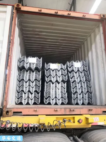 Galvanized Highway Guardrail En1317 Safety Crash Barrier Metal Beam Road Guardrail W Beam Highway Barriers Traffic Protection