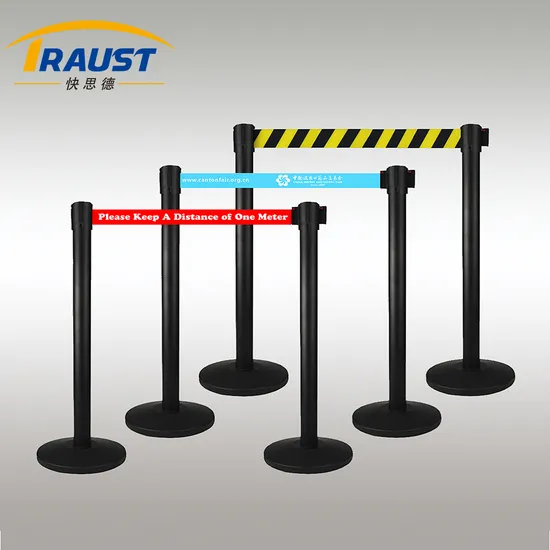 Crowd Control Queue Retractable Belt Stand Queuing System Barrier Stanchion
