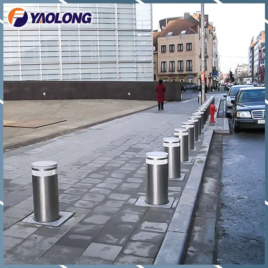 600mm Stainless Steel Road Blocker with White Reflective Strip
