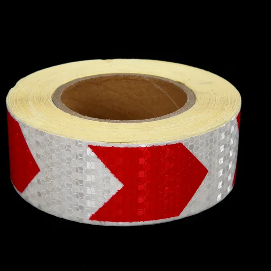 Red and White Automotive Road Adhesive Sticker Reflective Tape
