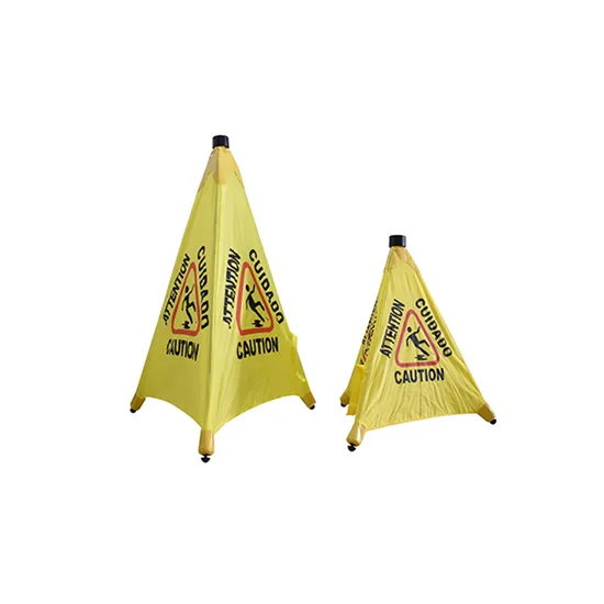 Pop-up Reflective Folding Safety Warning Yellow Triangle Cone
