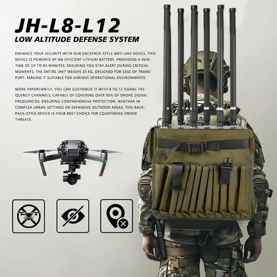Factory Direct Sale 8 Channel 400W Backpack Anti-Drone Fpv Device Frequency Optional 300-6GHz Signal Jammer Blocking System GaN Power Amplifier Module