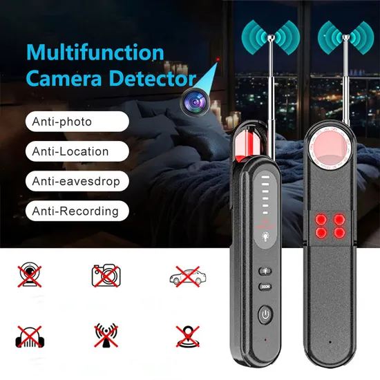 T01 Portable Hidden Spy Video Camera Detector 6-Level Sensitivity Hotel Privacy Detection Tool Anti-Peeping Detector