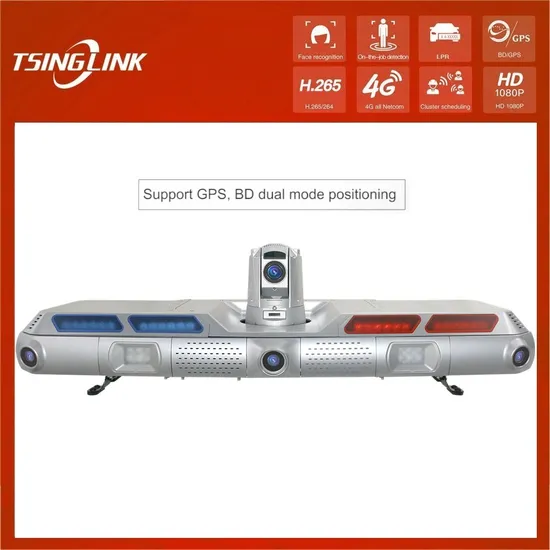 Factory Price Intelligent Face License Plate Recognition Lpr Officer Warning Light with Super Starlight Bullet Camera Roof-Mounted HD 360 Degree CCTV PTZ Camera