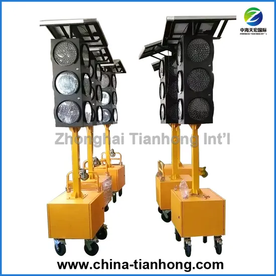 Mobile Solar LED Traffic Signal Light with GPRS Controller Th-Mtl109