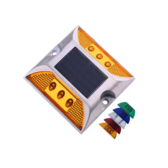 Aluminum LED Solar 6 LEDs Reflective Warning Light Flashing Safety Solar Reflective Road Studs Road Maker Lights