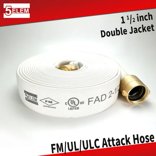 1-1/2" EPDM Lined Canvas Fire Fighting Hose for Fire Equipment System