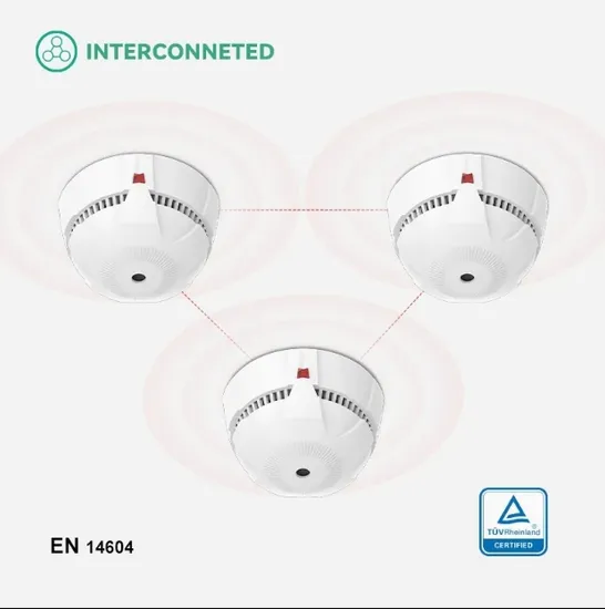 Anka New Mini 433MHz 10 Years Battery Life Interlinked Smoke Detectors