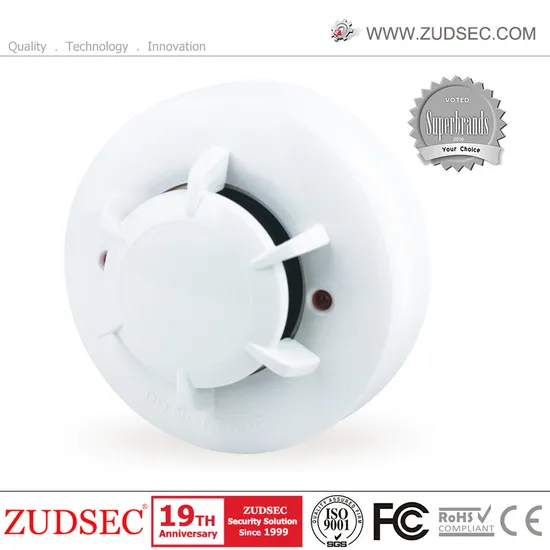 DC Power Fire and Security 4 Wired Conventional Smoke Detector Alarm with Output Nc/No