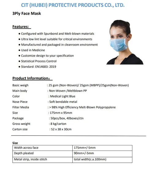Surgical Face Mask, Type II 50PCS