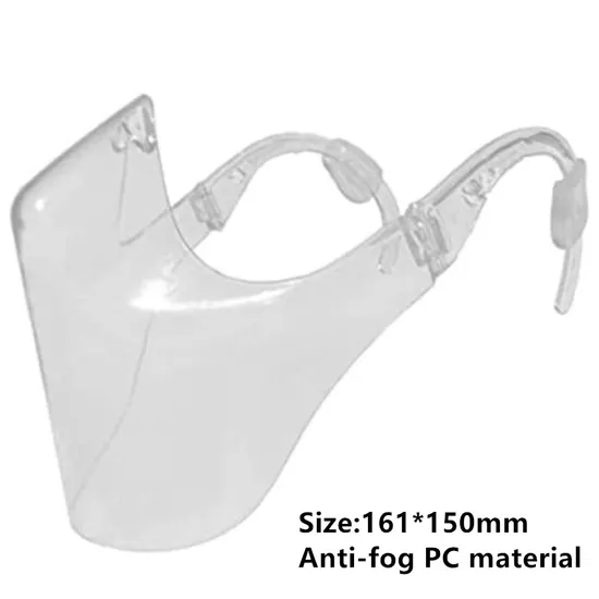 Factory New Reuseable Anti Fog Protective PC Face Mouth Shield