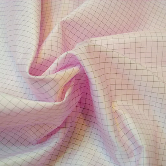 Antistatic Polyester Fabric with Carbon Yarn 110GSM for Cleanroom Garment