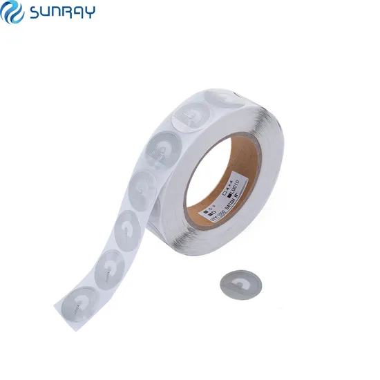 33mm Transparent Round Label Stickers 8.2MHz RF Labels for RF Antennas